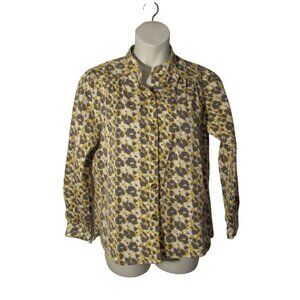 Cabi M Yellow Gray Animal Print Jacket Stretch